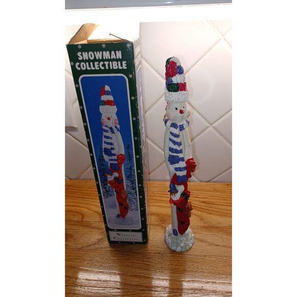 Snowman Collectibles 12" Pencil Red Stocking Figurine - Picture 5 of 7